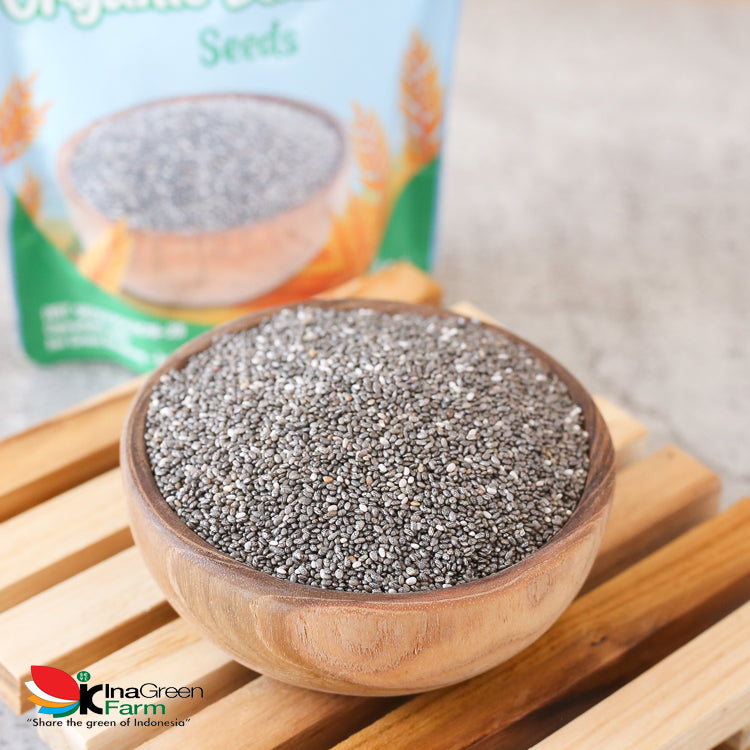 INAGRAIN Organic Black Chia Seeds 200 Gram