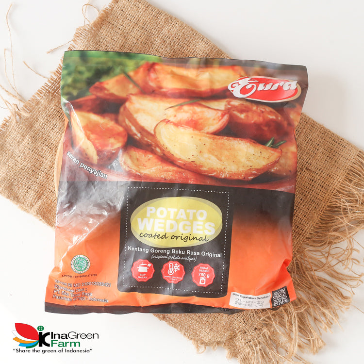 Inagreen Farm Bandung Coated Potato Wedges Frozen 750 Gram