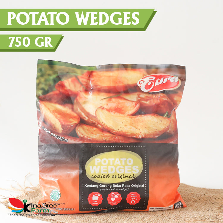 Inagreen Farm Bandung Coated Potato Wedges Frozen 750 Gram