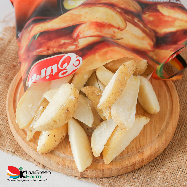 Inagreen Farm Bandung Coated Potato Wedges Frozen 750 Gram