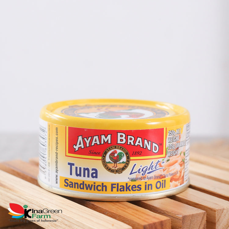 Inagreen Farm Bandung Ayam Brand Ikan Tuna Kaleng Sandwich Flakes In Oil 150gr