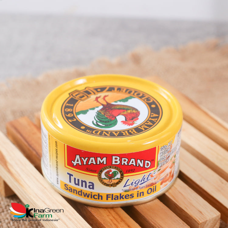 Inagreen Farm Bandung Ayam Brand Ikan Tuna Kaleng Sandwich Flakes In Oil 150gr