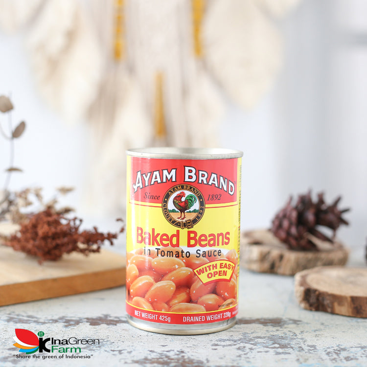 Inagreen Farm Bandung Ayam Brand Kacang Panggang Kaleng Light Saus Tomat 425gr