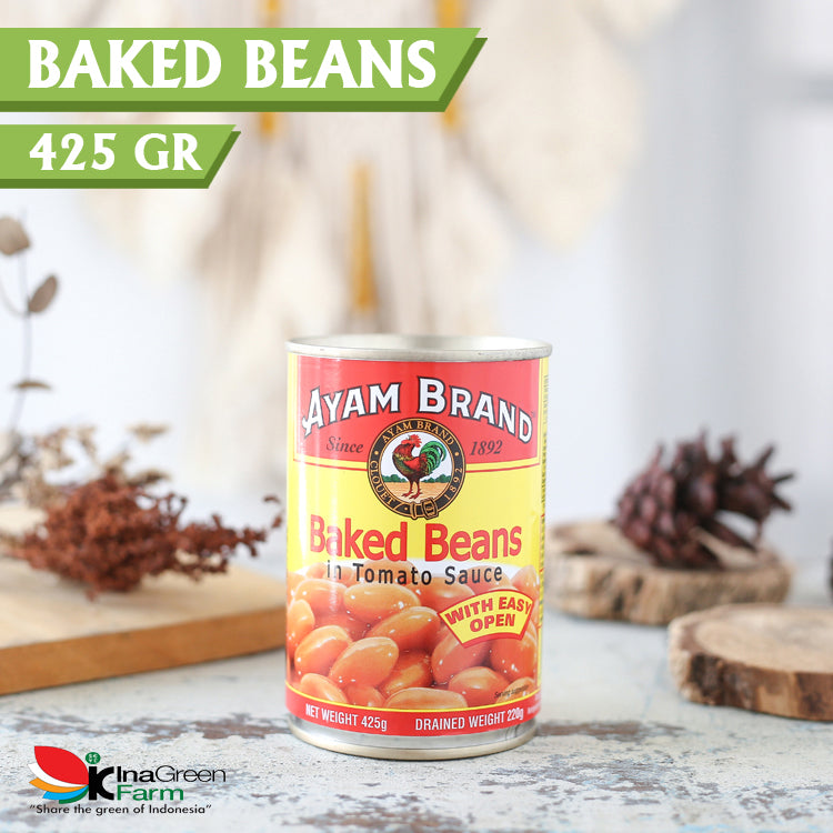 Inagreen Farm Bandung Ayam Brand Kacang Panggang Kaleng Light Saus Tomat 425gr