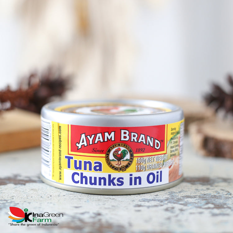 Inagreen Farm Bandung Ayam Brand Ikan Tuna Kaleng Chunk In Oil 150gr