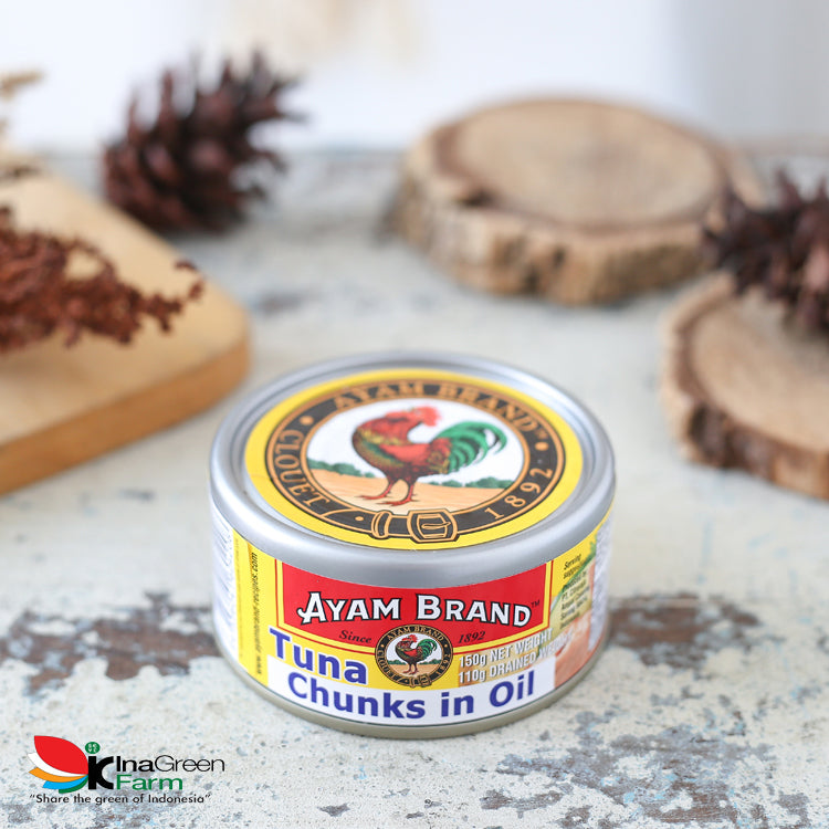 Inagreen Farm Bandung Ayam Brand Ikan Tuna Kaleng Chunk In Oil 150gr