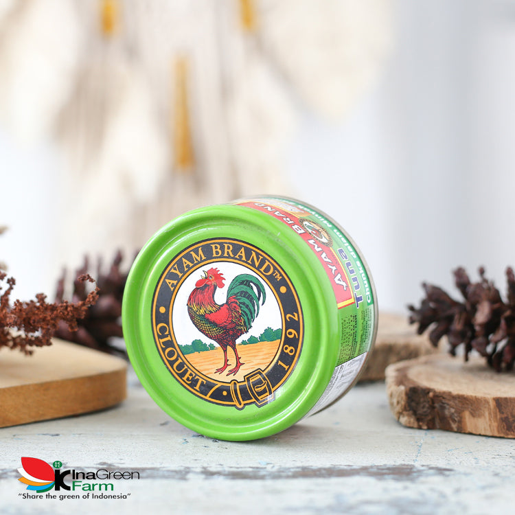 Inagreen Farm Bandung Ayam Brand Ikan Tuna Kaleng Chunk Light In Oil Olive 150gr